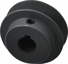 5/8" Bore Diam, 2.2" OD, Finished Bore Single Groove Sheave