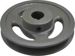 3/4" Bore Diam, 4.45" OD, Finished Bore Single Groove Sheave