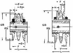 Variable Pitched Sheaves; SheaveType: 5; Belt Section: 3L, 4L, A, 5L, B; Minimum Open Turns For 3l Belts: 0.0 in; 0.0 mm; Minimum Open Turns For 4l Or A Belts: 0.0 in; 0.0 mm; Minimum Pitch Diameter of Belt Type 3L: 3.3 in; 3.3 mm; Maximum Pitch Diameter