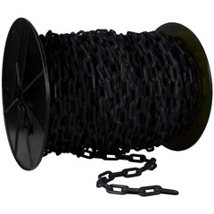 Barrier Rope & Chain; Type: Safety Chain; Snap End Material: Polyethylene, Plastic; Hook Fitting Material: Plastic; Color: Black; Link Type: Straight Link; Rope/ Chain Material: Polyethylene, Plastic