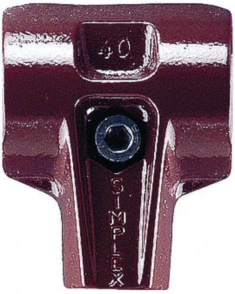 2" Face Diam, Burgundy Hammer Head Housing