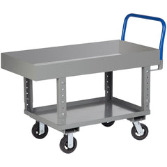 Work-Height Platform Truck with Lower Shelf: 35-1/2" High, 60" Long, 24" Wide