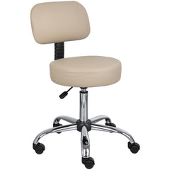 Medical Spa Professional Adjustable Stool with Back: 20-1/2 to 26-1/2" Seat Height, 16 x 16" Seat