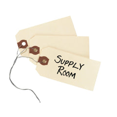 Shipping Tag: Rectangle, 1-7/8" High, 3-3/4" Wide, Paper, "Blank"