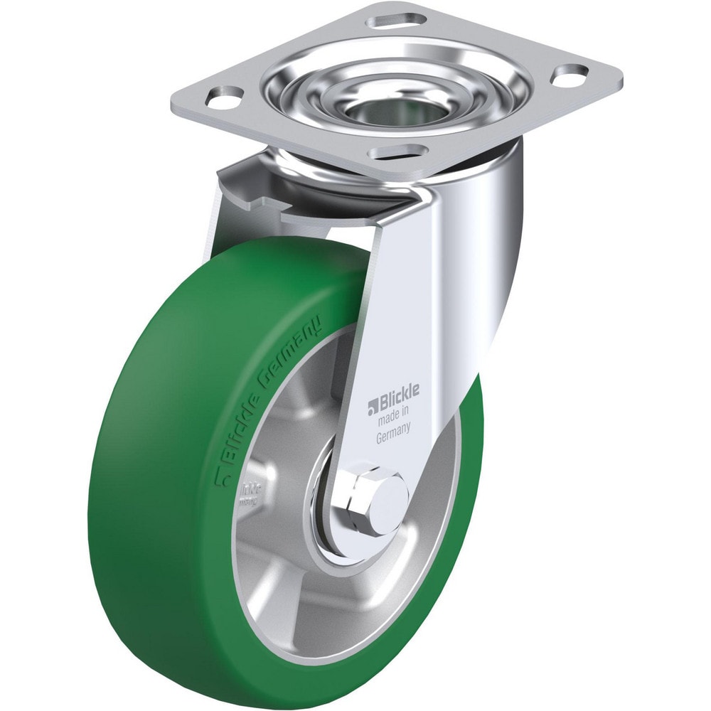 Top Plate Casters; Mount Type: Plate; Number of Wheels: 1.000; Wheel Diameter (Inch): 8; Wheel Material: Polyurethane; Wheel Width (Inch): 1-9/16; Wheel Color: Dark Gray