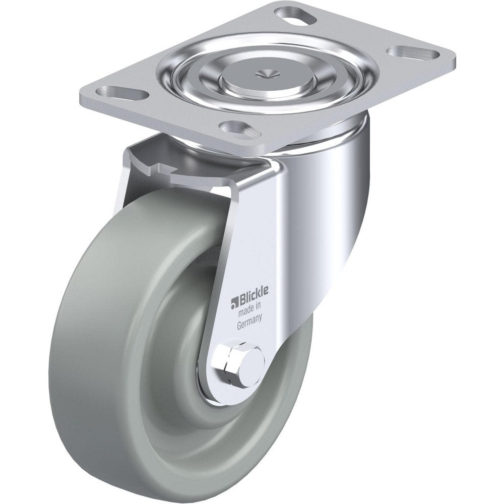 Top Plate Casters; Mount Type: Plate; Number of Wheels: 1.000; Wheel Diameter (Inch): 4; Wheel Material: Synthetic; Wheel Width (Inch): 1-3/16; Wheel Color: Dark Gray