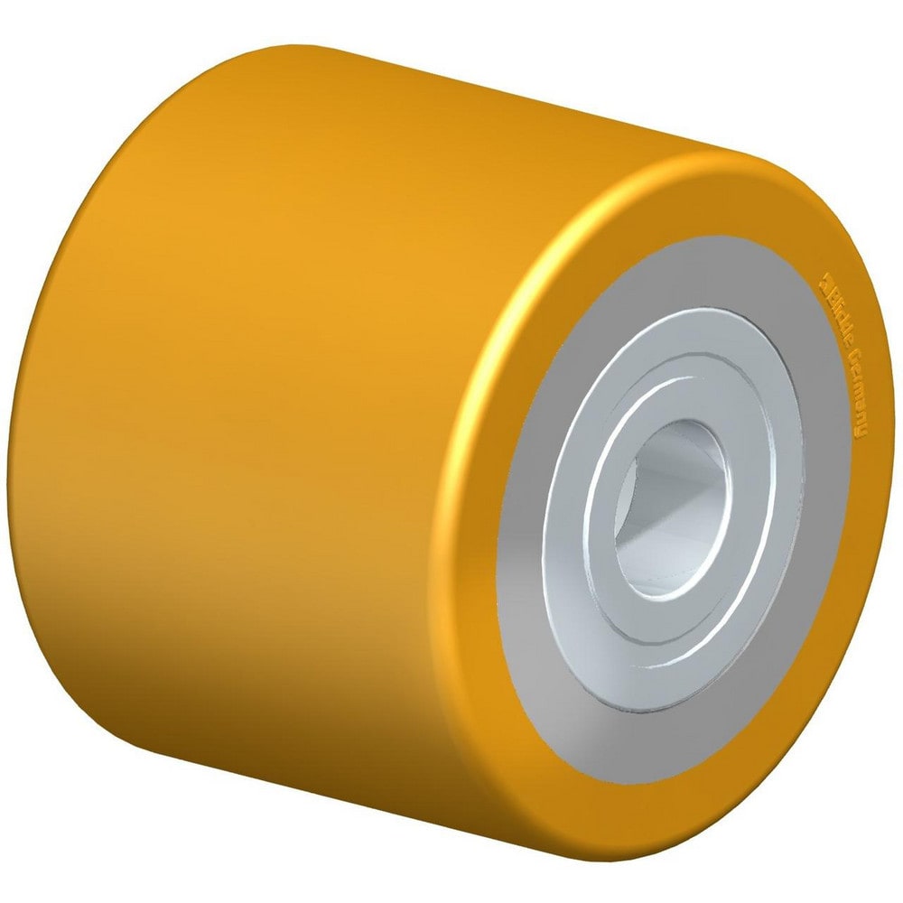 Rigid & Swivel Caster Wheel: Polyurethane, 3-1/4" Dia, 2-9/16" Wide