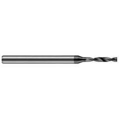 Micro Drill Bit: 0.0320" Dia, 180 deg, Solid Carbide