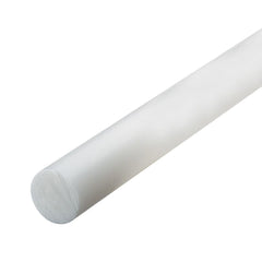 Plastic Rod: 24" Long, 1.1250" Dia, Natural Color, Opaque, 5000 - 1000 psi Tensile Strength