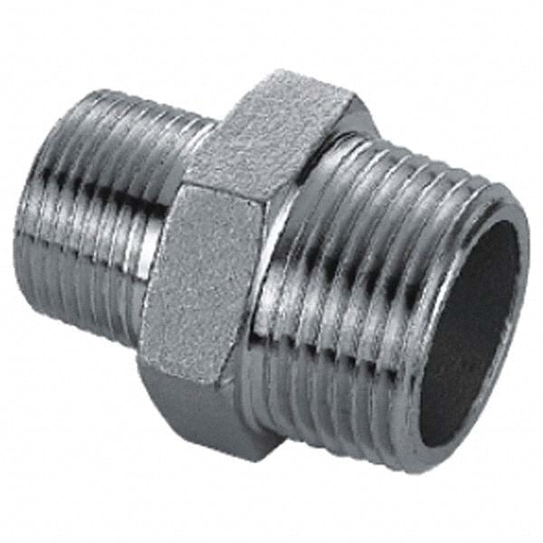 Stainless Steel Pipe Nipple: 1/2" x 3/8" Pipe, Grade 304