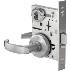 Lever Locksets; Lockset Type: Storeroom; Key Type: Keyed Different; Back Set: 2-3/4; Cylinder Type: Less Core; Material: Metal; Door Thickness: 1-3/4; Finish: Satin Chrome