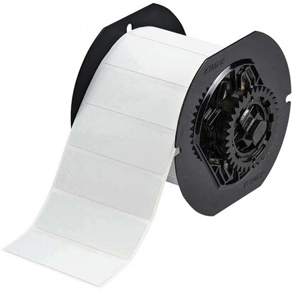 Label Maker Label: Light Gray, Metallized Polyester, 1,300 per Roll