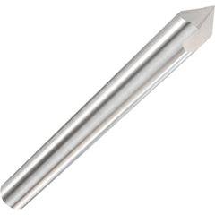 Chamfer Mill: 3/16" Dia, 3/16" Shank Dia, 45 deg, 2 Flute, Solid Carbide, Single End