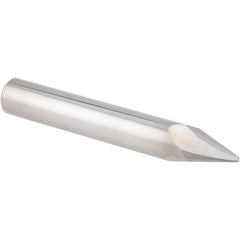 Chamfer Mill: 3/8" Dia, 3/8" Shank Dia, 20 deg, 3 Flute, Solid Carbide, Single End