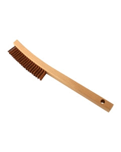 1.187″ × 1″ × 13 3/4″, Bronze Bristle, Shoe Handle Hand Scratch Brushes