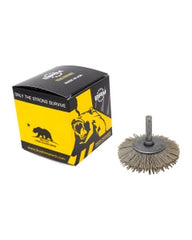 2″ Diameter × 1/2″ Width, 500 Grit, Aluminum Oxide, 0.018″ Crimped Bristle, Wheel Brush