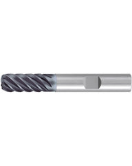 ‎Corner Radius End Mill; 3/4″ Dia. × 1-1/2″ LOC × 3/4″ Shank Dia. × 4″ OAL ; 6 FL ; Carbide ; AlCr ; 0.09″ R