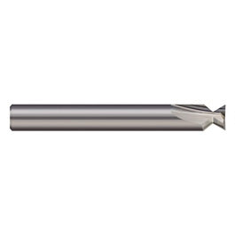 Keyseat Cutter, 3/16″ Dia. × 3/16″ Shank Dia. × 3/32″ CW × 2″ OAL, 2 Teeth, 60 Degrees, Carbide, Round Shank, Uncoated, Specialty Profiles