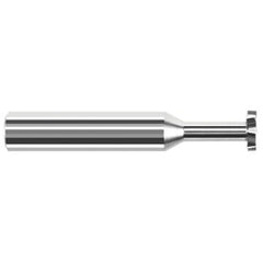 Keyseat Cutter, 5/32″ Dia. × 3/16″ Shank Dia. × 1/32″ CW × 2″ OAL, 6 Teeth, Carbide, Round Shank, Uncoated, Specialty Profiles