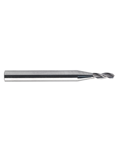 2.7 mm Dia. × 3 mm Shank Dia. × 38 mm OAL × 16 mm LCF, 140 Degrees, 3 Flute, TiAlN - Solid Carbide Drills