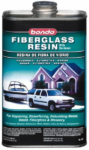 3M - Fiberglass Resin - 32 oz Resin, 0.37 oz Liquid - Americas Industrial Supply