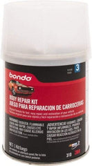 3M - 4 Piece Body Repair Kit - 16 oz Body Filler, .50 oz Cream Hardener, Metal Body Patch, Spreader - Americas Industrial Supply