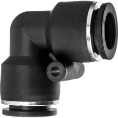 Value Collection - 12mm OD, Nylon Push-to-Connect Union Elbow - 150 Max psi, Black - Americas Industrial Supply