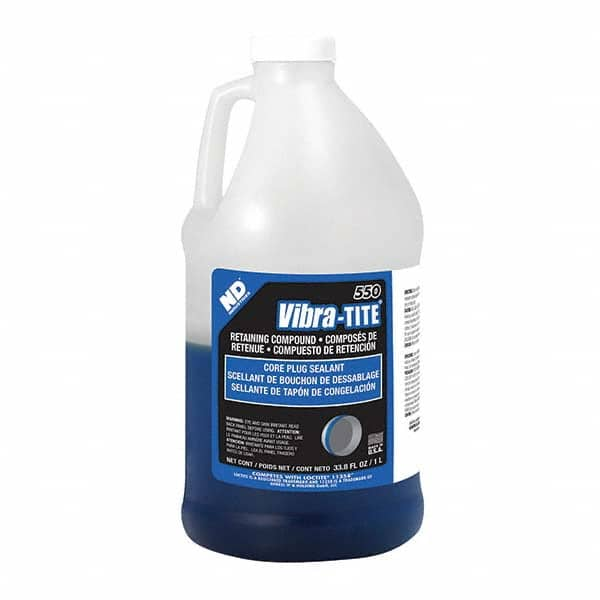 Vibra-Tite - 1 L Jug, Blue, Core Plug Sealant Retaining Compound - Americas Industrial Supply