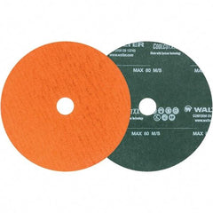 WALTER Surface Technologies - 6" Diam 7/8" Hole 50 Grit Fiber Disc - Ceramic - Americas Industrial Supply
