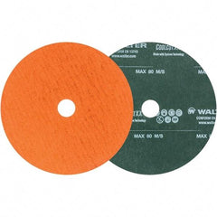 WALTER Surface Technologies - 6" Diam 7/8" Hole 80 Grit Fiber Disc - Ceramic - Americas Industrial Supply