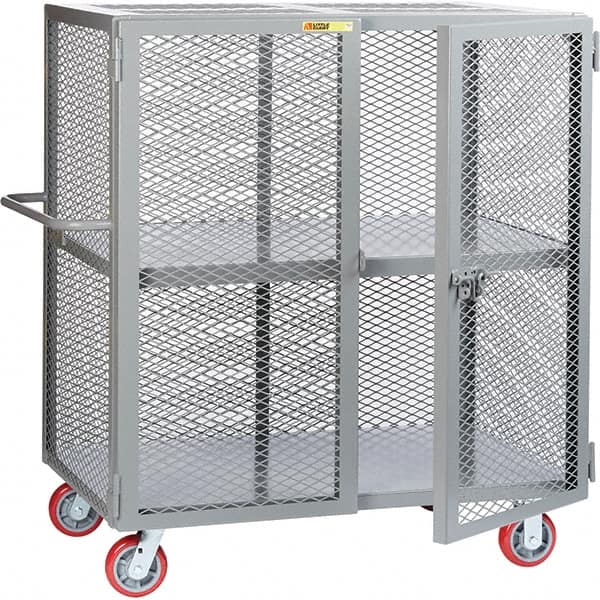 Little Giant - Lockers Type: Heavy Duty Mesh Security Cabinet Number of Tiers: 2 - Americas Industrial Supply