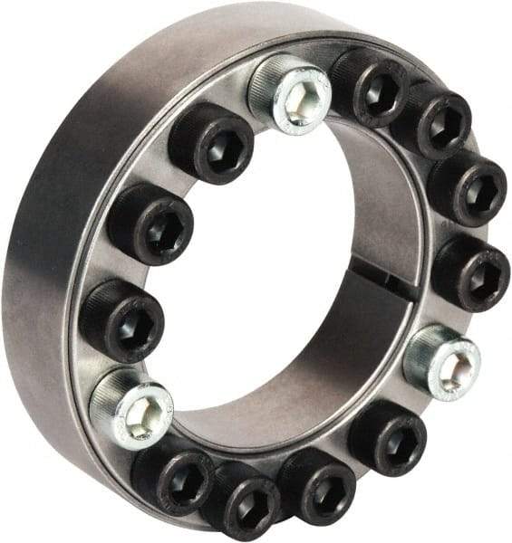 Climax Metal Products - M6 Thread, 7/8" Bore Diam, 1.85" OD, Shaft Locking Device - 8 Screws, 7,135 Lb Axial Load, 1.85" OAW, 0.669" Thrust Ring Width, 260 Ft/Lb Max Torque - Americas Industrial Supply