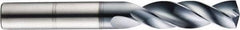 SGS - 9.2mm 145° Spiral Flute Solid Carbide Screw Machine Drill Bit - AlTiN Finish, Right Hand Cut, 47mm Flute Length, 89mm OAL, Standard Point, Straight Shank - Americas Industrial Supply