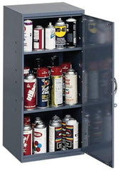 Durham - 2 Shelf Wall Storage Cabinet - Steel, 13-3/4" Wide x 12-3/4" Deep x 30" High, Gray - Americas Industrial Supply