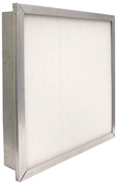 PrecisionAire - 12" Noml Height x 24" Noml Width x 4" Noml Depth, 80 to 85% Capture Efficiency, Wireless Pleated Air Filter - MERV 13, Fiberglass, Integrated Metal Frame, 1,000 CFM, For Precisionaire Type 9 Holding Frame - Americas Industrial Supply