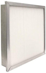 PrecisionAire - 12" Noml Height x 24" Noml Width x 4" Noml Depth, 80 to 85% Capture Efficiency, Wireless Pleated Air Filter - MERV 13, Fiberglass, Integrated Metal Frame, 1,000 CFM, For Precisionaire Type 9 Holding Frame - Americas Industrial Supply