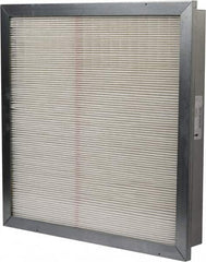 Made in USA - 24" Noml Height x 24" Noml Width x 4" Noml Depth, 85% Capture Efficiency, Wireless Pleated Air Filter - MERV 13, Microfiberglass Paper, Integrated Metal Frame, 500 Max FPM, 2,000 CFM, For Any Unit - Americas Industrial Supply