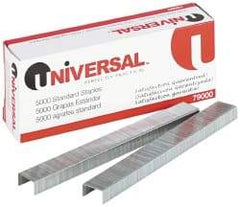 UNIVERSAL - 1/4" Leg Length, Galvanized Steel Standard Staples - 20 Sheet Capacity, For Use with All Standard Staplers - Americas Industrial Supply