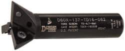 Dorian Tool - 60° Included Angle, 1-3/8 Inch Max Cutting Diameter, 3 Inserts, 5/8 Inch Shank Diameter, TDEX 160308-EN Insert Style, Indexable Dovetail Cutter - 2.862 Inch Overall Length - Americas Industrial Supply