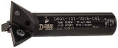 Dorian Tool - 60° Included Angle, 1-3/8 Inch Max Cutting Diameter, 3 Inserts, 5/8 Inch Shank Diameter, TDEX 160308-EN Insert Style, Indexable Dovetail Cutter - 2.862 Inch Overall Length - Americas Industrial Supply