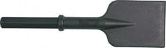 Ingersoll-Rand - 5" Head Width, 18" OAL, 1-1/8" Shank Diam, Asphalt Cutter Chisel - Hex Drive, Hex Shank, Steel - Americas Industrial Supply