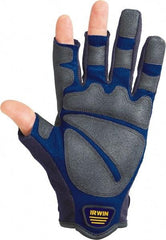 Irwin - Size XL Neoprene Padding General Protection Work Gloves - For Work & Driver, Uncoated, Hook & Loop Cuff, (3) 3/4 Fingered/(2) Full Fingered, Black/Blue/Gray, Paired - Americas Industrial Supply