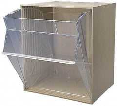 Quantum Storage - 11-13/16" Wide x 13-7/8" High x 11-7/8" Deep, Small Parts Tip Out Stacking Bin Organizer - Polystyrene Frame, 1 Compartments, 11-1/16" Wide x 13-5/8" High x 8-7/8" Deep Bin - Americas Industrial Supply
