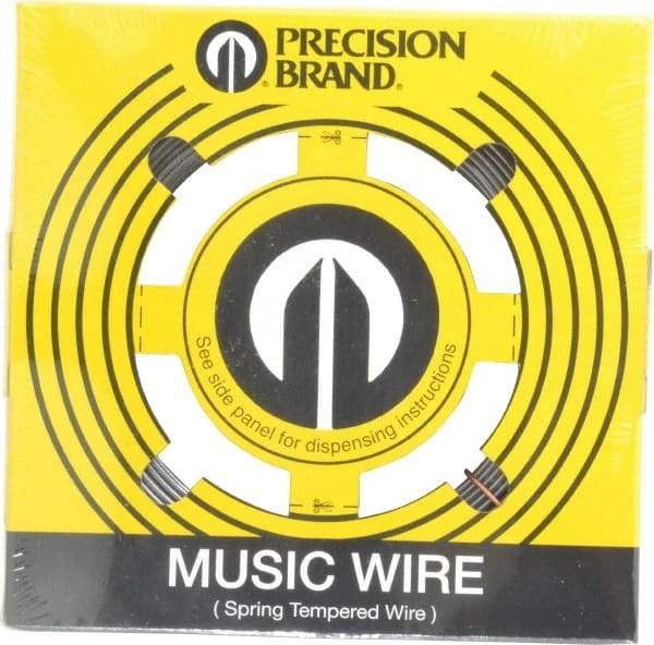 Value Collection - 26 Gage, 0.063 Inch Diameter x 95 Ft. Long, High Carbon Steel, Tempered Music Wire Coil - ASTM A228, 1 Lb. Shipping Weight - Americas Industrial Supply