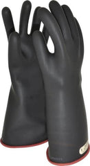Salisbury by Honeywell - Class 1, Size L (9), 14" Long, Rubber Lineman's Glove - 7,500 AC Max Use Voltage, 10,000 AC Test Voltage, Black/Red, ASTM D120, IEC EN60903 - Americas Industrial Supply