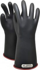 Salisbury by Honeywell - Class 1, Size XL (10), 14" Long, Rubber Lineman's Glove - 7,500 AC Max Use Voltage, 10,000 AC Test Voltage, Black/Red, ASTM D120, IEC EN60903 - Americas Industrial Supply