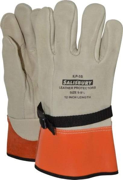 Salisbury by Honeywell - Size L (9), 12" Long, Cowhide Leather Protector - Not for Electrical Protection (ASTM F696-02), Wear Over Rubber Insulating Gloves, ASTM F496 - Americas Industrial Supply