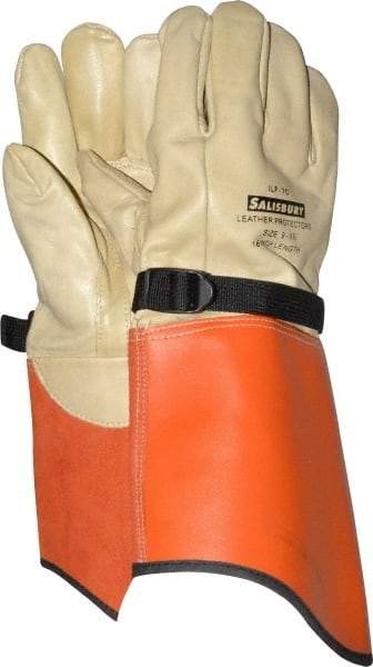 Salisbury by Honeywell - Class 0, Size L (9), 16" Long, Cowhide Leather Protector - Not for Electrical Protection (ASTM F696-02), Wear Over Rubber Insulating Gloves, ASTM F496 - Americas Industrial Supply
