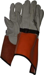 Salisbury by Honeywell - Size XL (10), 16" Long, Cowhide Leather Protector - Not for Electrical Protection (ASTM F696-02), Wear Over Rubber Insulating Gloves, ASTM F496 - Americas Industrial Supply