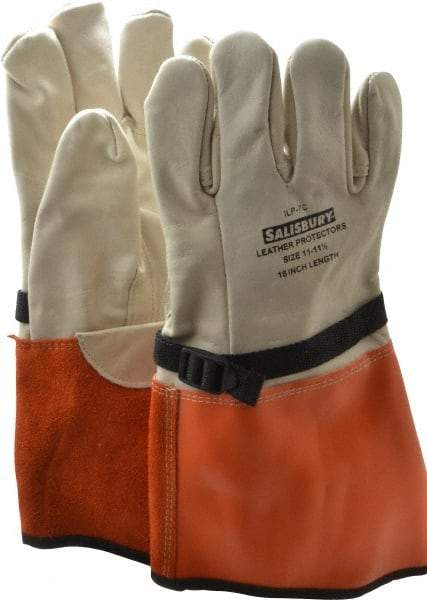 Salisbury by Honeywell - Size 2XL (11), 16" Long, Cowhide Leather Protector - Not for Electrical Protection (ASTM F696-02), Wear Over Rubber Insulating Gloves, ASTM F496 - Americas Industrial Supply